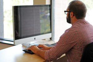 man coding
